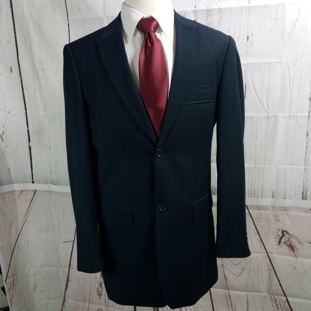 Stacy Adams Gold 40L Blue Suit Blazer Sports Coat